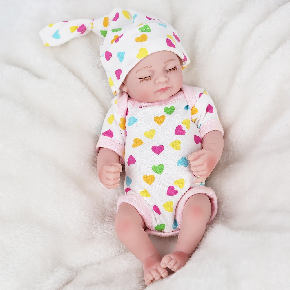 KAYDORA Baby Dolls Mini Alive Reborn Sleeping Girl виниловые мягкие на ощупь милые 10 дюймовые игрушки Bebe