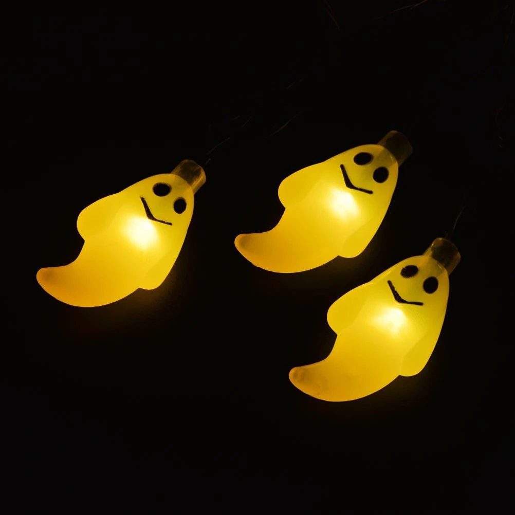 Хэллоуин 30-LED Ghost Солнечная световая гирлянда для патио сада украшения свадебной