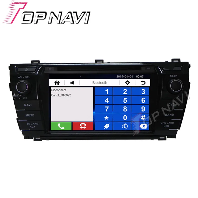 Topnavi 7-дюймовый автомобильный DVD GPS для Toyota Corolla 2014- (низкая версия) автомобильное