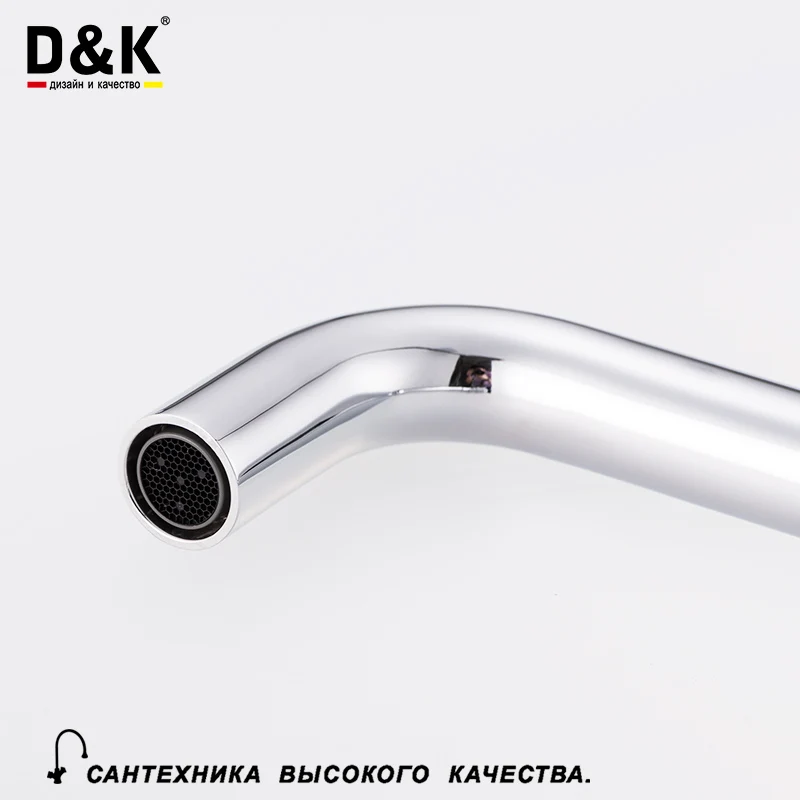 D&K Кухонные смесители латунь в Хром Поворот на 360° холодной и горячей воды кран