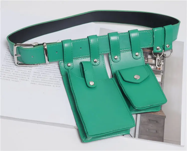 XITAO Women Cummerbunds Korea Fashion Dark Fashion New Concave Shape Street Shoot Multi Function Belt Pockets WBB4334