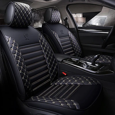 black beige Universal car seat cover for peugeot 206 407 508 308 301 3008 205 106 307 207 car accessories seat covers - Название цвета: black beige