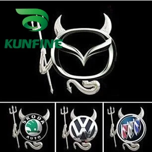 KUNFINE 1pc Cute 3D Devil Style Demon Car Stickers Auto Emblem Logo Car Styling Paper Decoration, Car LOGO Sticker hot selling