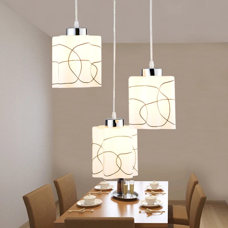 Modern simple silver plated iron plate glass LED lamp bulbs | Обустройство дома