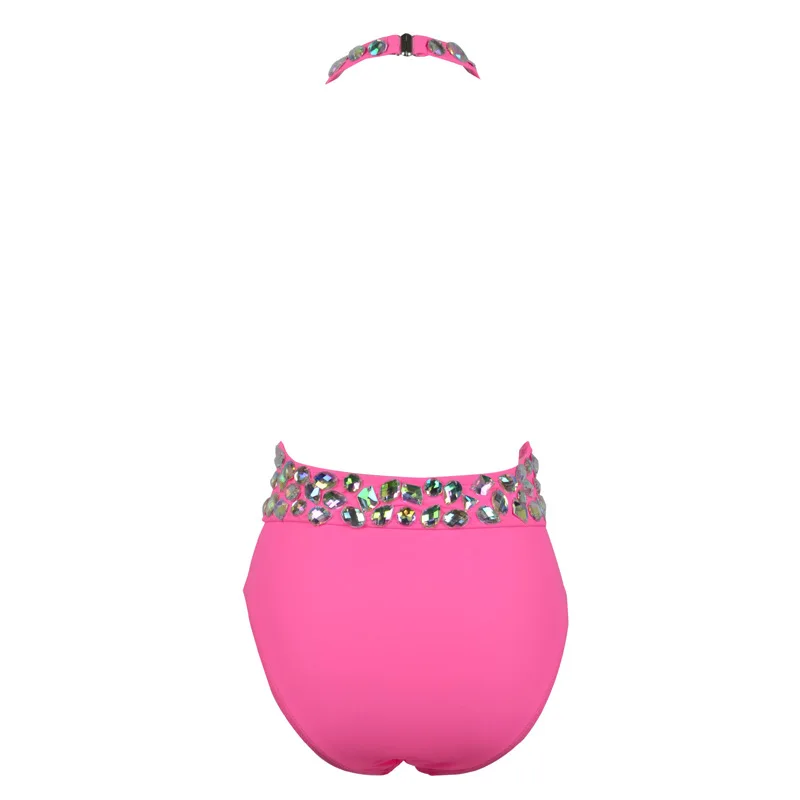 Женский слитный купальник расшитый стразами со стразами|swimwear swimming|biquini one piecebiquini