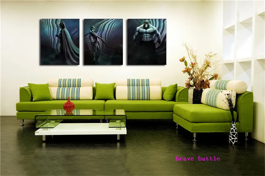 Летучая мышь кот бане 3 предмета холст картина принт гостиная домашний декор