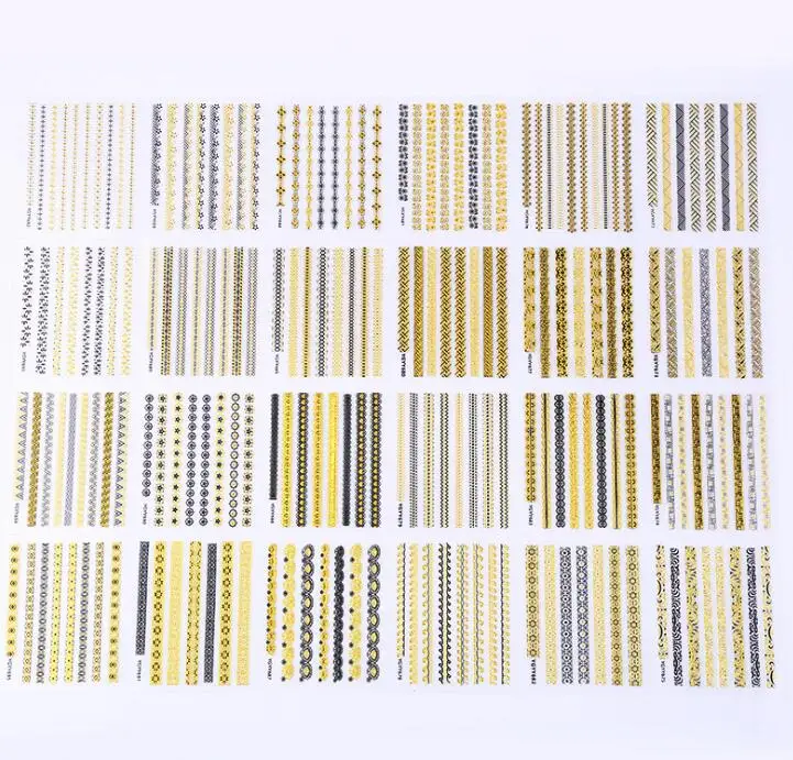 24/30pcs жидкость для Стикеры s 3D Nail Art Наклейки на клею, Стикеры Star/Ювелирные изделия/геометрический дизайн ногтей Стикеры слайдер Фольга