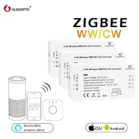 factory price gledopto wwcw smart control zigbee system wireless control led lighting controller 12 24v rgb dimming switch led