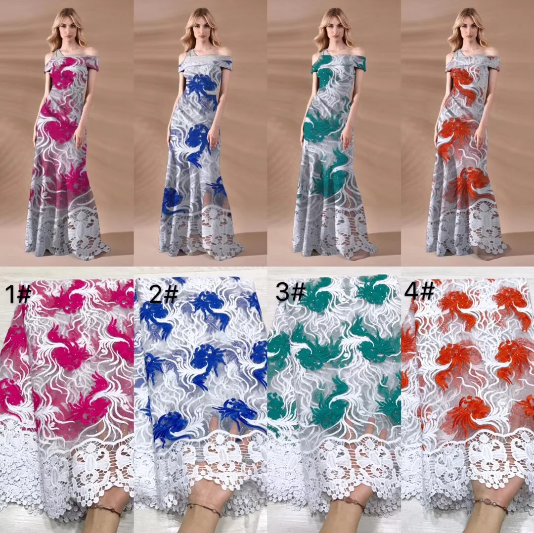 

African Lace Fabric 2018 Embroidered Nigerian Laces Fabric Bridal High Quality French Tulle Lace Fabric For Wedding Party B1