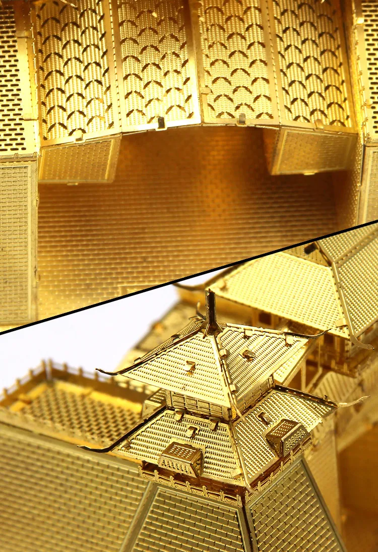 MICROWORLD Yangzhou City Gate 3D головоломка металлическая Сборная модель для взрослых коллекционные вещи Обучающие образовательные собранные игрушки