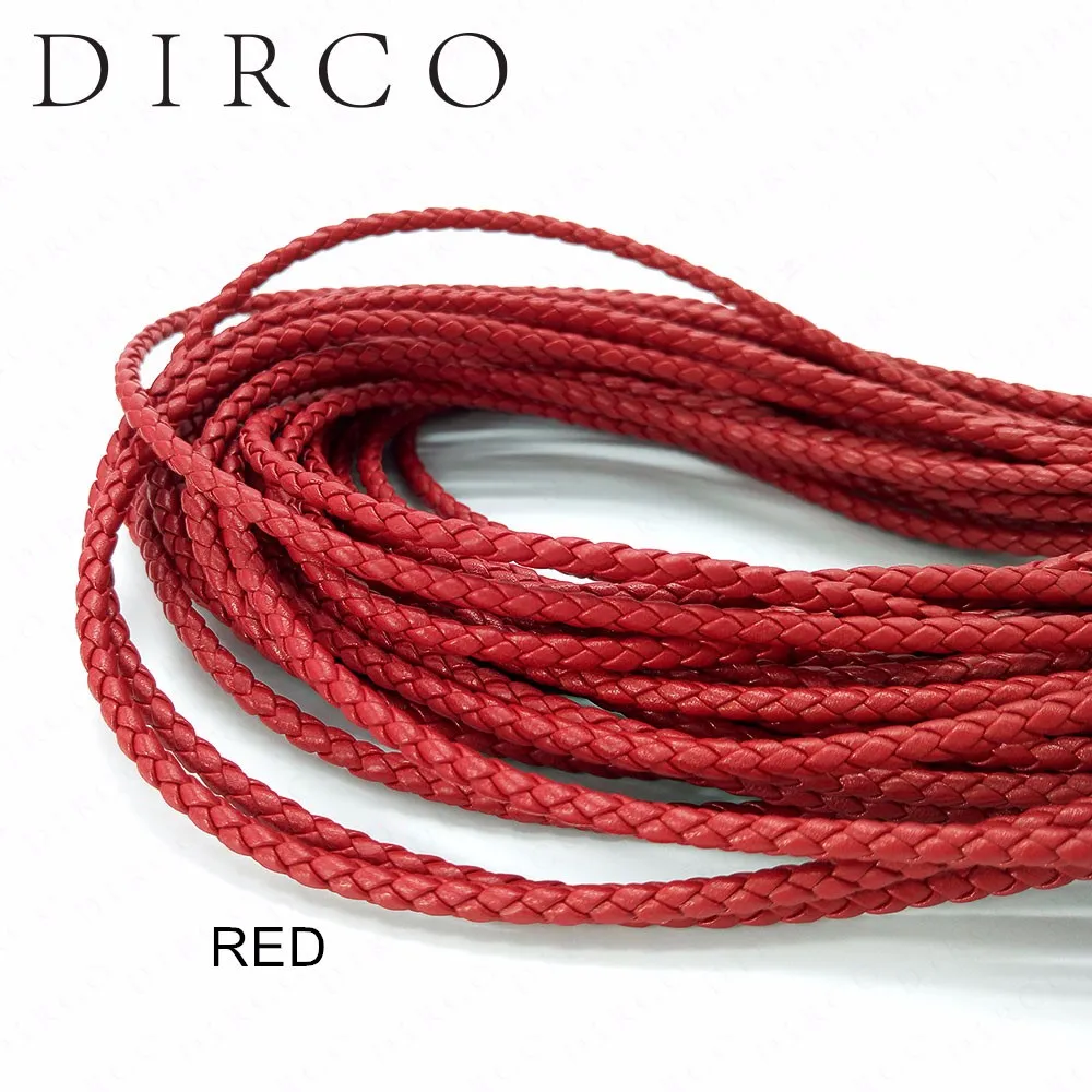 About the Fit 4mm 100Meters Genuine Braided Leather Cord Nappa Real Crafts Beading Accessories Jewelry Making Woven Rope | Украшения и