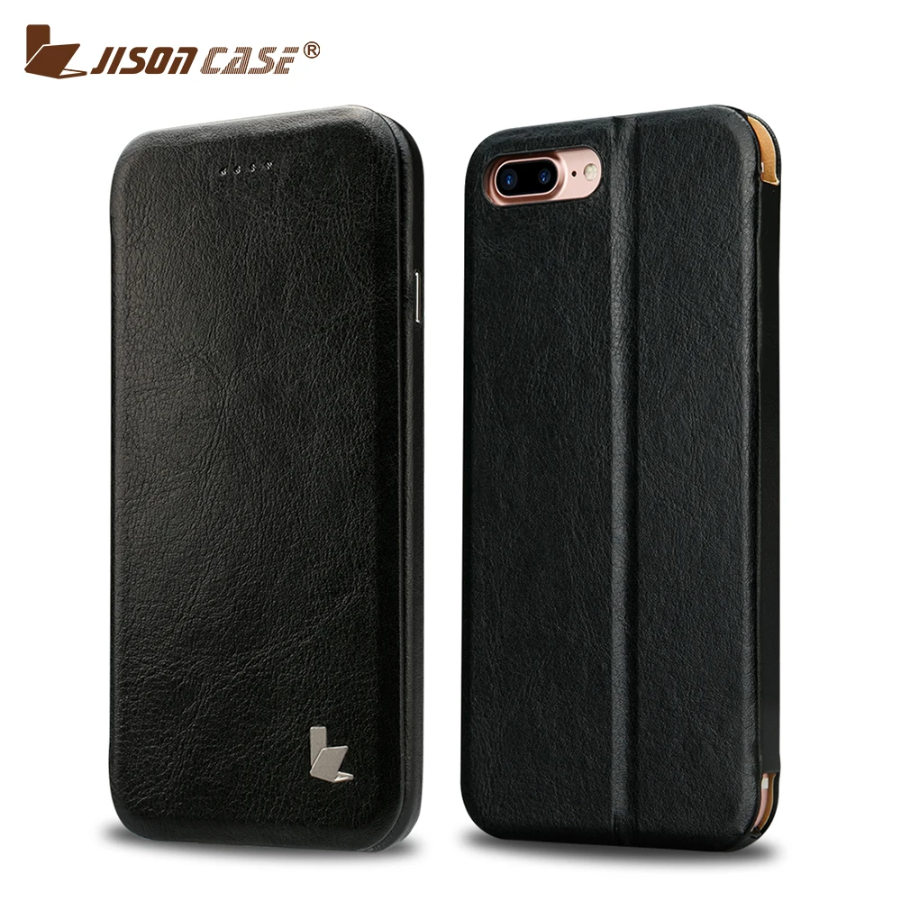 Флип чехол для смартфона iPhone 7 Plus из искусственной кожи Jisoncase противоударный