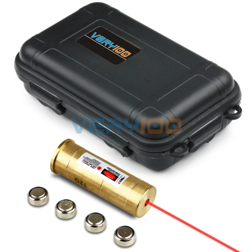 12 калибровочный латунный красный лазерный картридж 12 г Boresighter Sight+ VERY100 Водонепроницаемая коробка