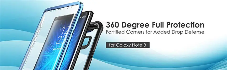 Для samsung Galaxy Note 8 чехол i-Blason Ares серия полный корпус Прочный Прозрачный Бампер чехол со встроенной защитной пленкой