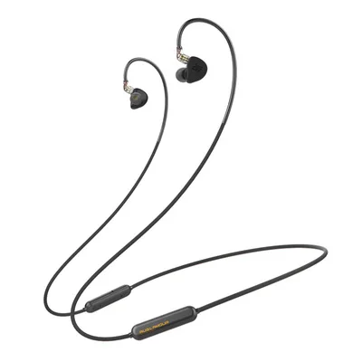 AUGLAMOUR F300BT Bluetooth Динамический HiFi музыкальный монитор спортивные наушники-вкладыши - Цвет: Black