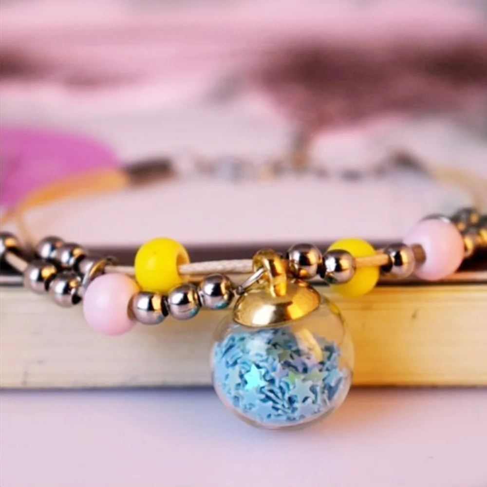 PINKSEE небольшой свежий браслет из бисера ручной работы керамический с подвеской