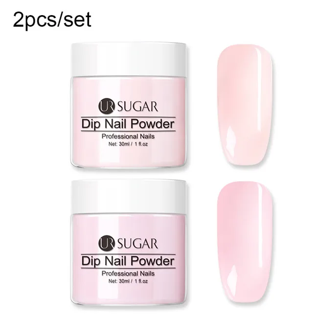 2pcs set4 Ur Sugar 30 мл Dip пудра для ногтей с блестками пигмент градиентный французский хром маникюр Дизайн ногтей погружение пыли порошок без лампы лечения - Цвет: 2pcs set4