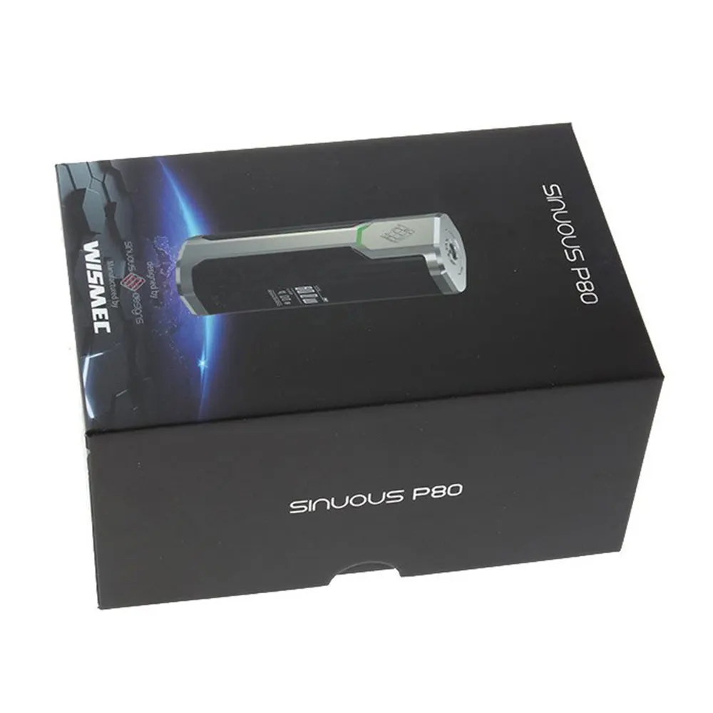 Оригинальный Wismec Sinuous P80 TC мод питание от 18650 батареи коробка 80 Вт VW/Bypass