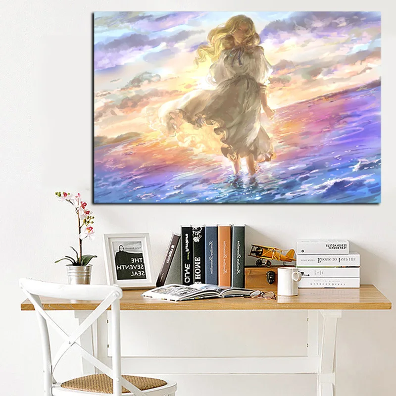 Печать психоделического аниме искусство когда Марни была там картина маслом на