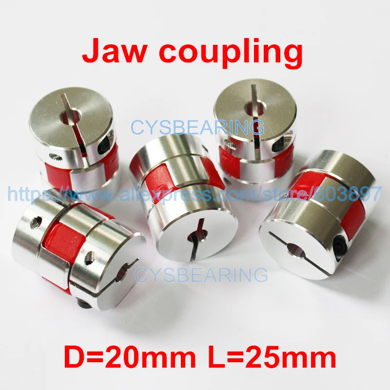 1 шт. D20 L25 1/4 &quot4 мм 5 6 35 7 8 10 Гибкая челюсть паук муфта шаговый двигатель вала|shaft