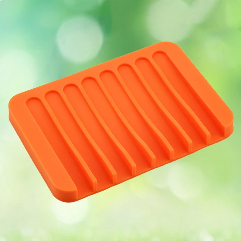 13 Colors Fashion Silicone Flexible Soap Dish Plate Bathroom Soap Holder Soap Box