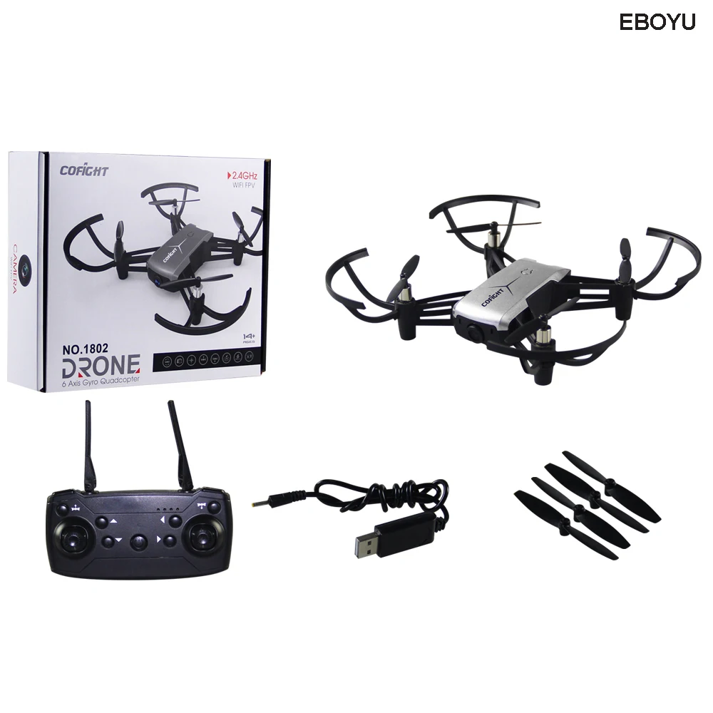 EBOYU 1802 4CH 720P широкоугольная HD камера Wifi FPV Дрон с удержанием высоты одной кнопкой