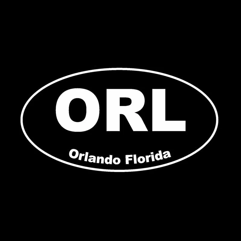 YJZT 15 см * 8 ORL Орландо Флорида овальная виниловая наклейка автомобильная черная