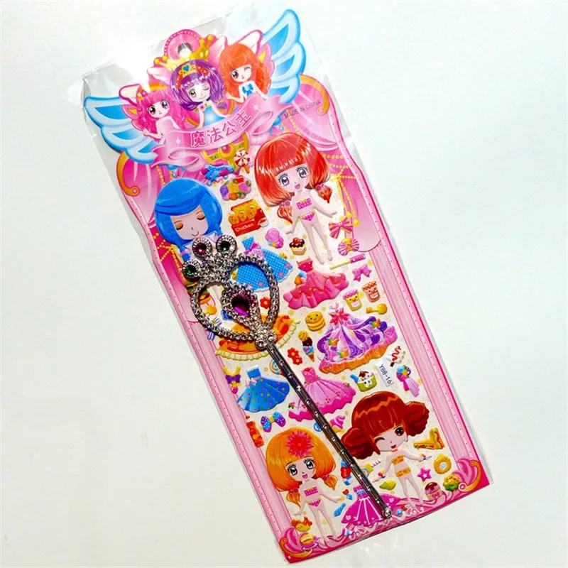 Новинка 2017 года 5 шт. одежда с героями мультфильмов наклейки для детского сада