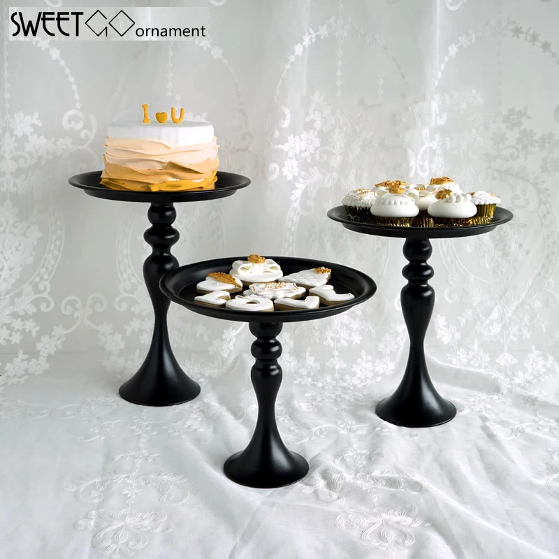 Подставка для торта SWEETGO высокие ножки матовая черная 8 дюймов инструменты