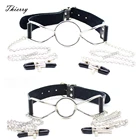 Тиерри кольцо кляп с зажимом для сосков Фетиш Секс-игрушки флирт во время сексуального рабства, ролевые игры и взрослые игры для пар