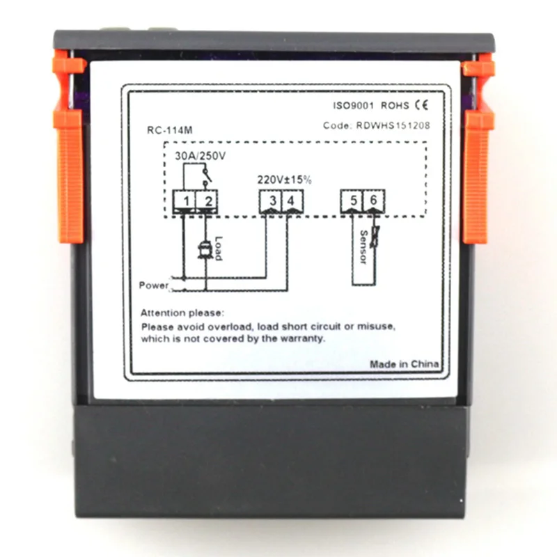 220V/30A Digital Temperature Controller Rc-114M Thermostat Relay Output -30~300 Degree With Ntc Sensor | Инструменты