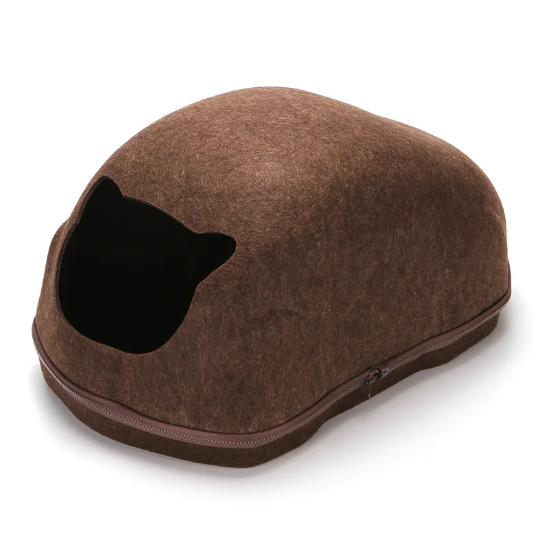 

2 Pcs / Set Pet Cat Beds Mat Small Puppy Dogs Creative Wool Felt Cats House Blanket Indoor Pets Supplies Sleeping Kennel Cushion