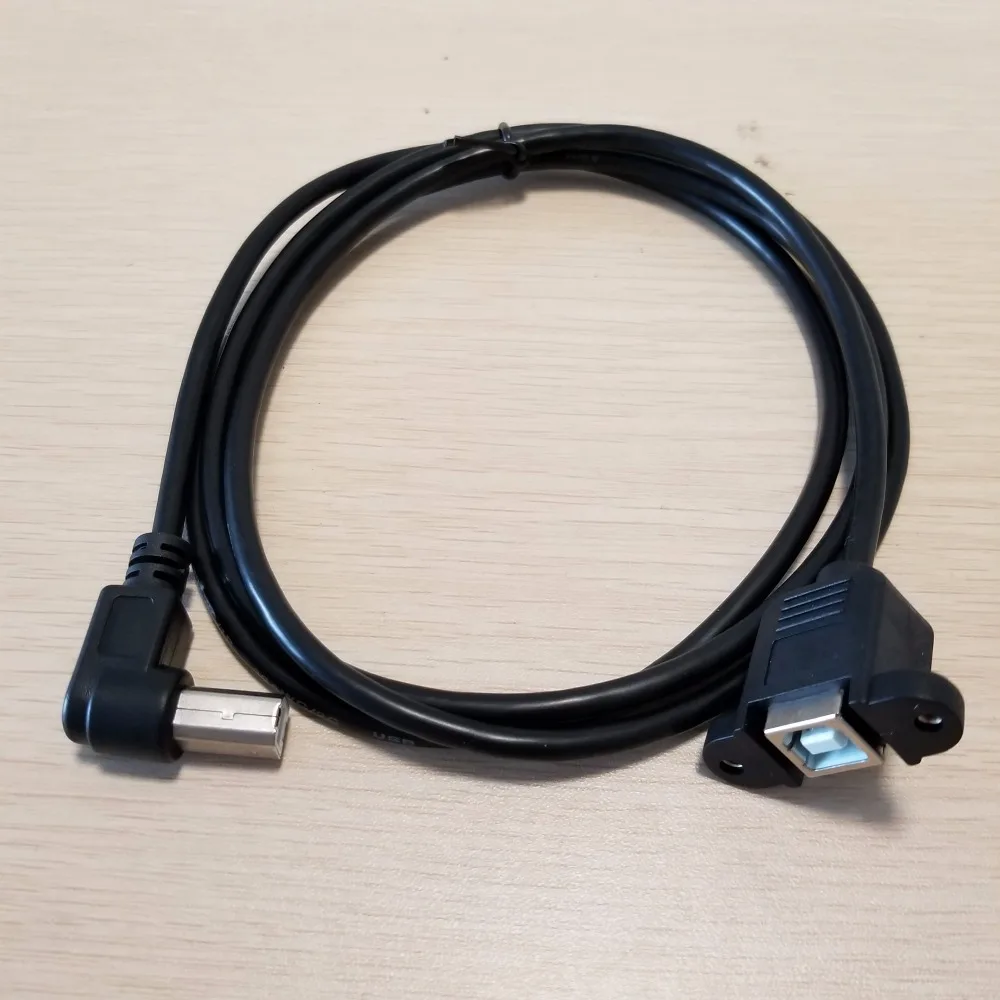 90 градусов локоть USB 2 0 Тип B мужчина к женскому Удлинительный кабель для передачи