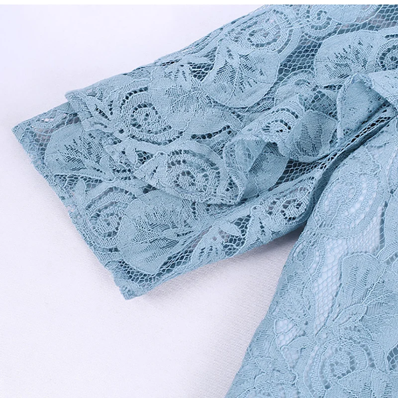 Женское длинное шифоновое платье рубашка элегантное винтажное кружевное с