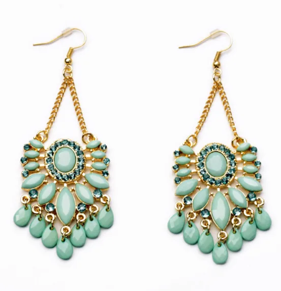 Новые стили 2018 Модные женские ювелирные изделия капли воды Элегантные Синие