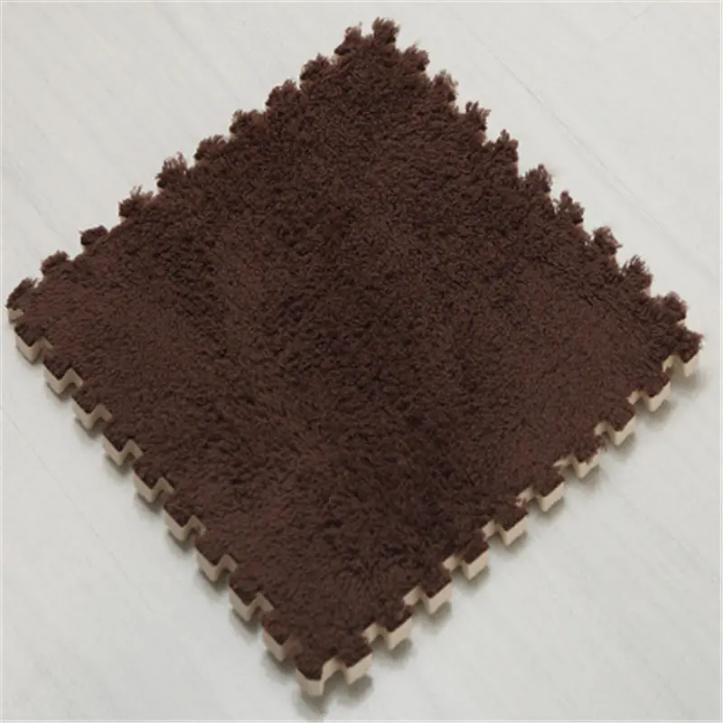 Coffee 1pcs 6 шт., мягкий ковёр для гостиной, спальни, детей, детей, волшебный лоскутный коврик для малышей 30*30 см - Цвет: Coffee 1pcs