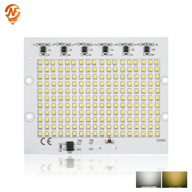 Светодиодная лампа SMD2835 с бусинами Smart IC 220 В вход 10 Вт 20 Вт 30 Вт 50 Вт 100 вт DIY для наружного прожектора прожектор холодный белый теплый белый