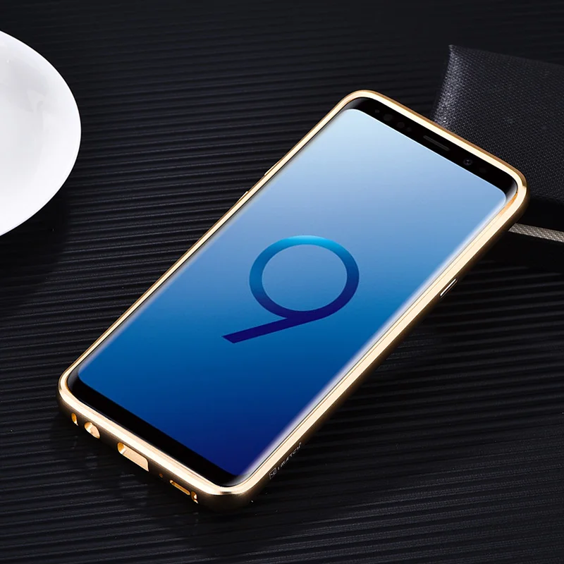 Элитный бренд чехол для samsung Galaxy S9 S8 плюс S7 край Алюминий металлический бампер из углеродного волокна жесткая накладка на заднюю панель телефона Защитный чехол
