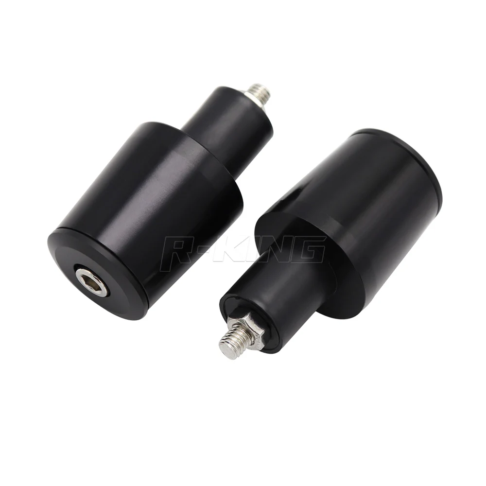 Черный CNC 22MM Handlebar Grips Handle Bar Cap End Plugs or For Honda CB 400 SF CBF600 S CBR600F CBR600 RR Hornet 600 CBF 500 DN-01 - Цвет: Черный