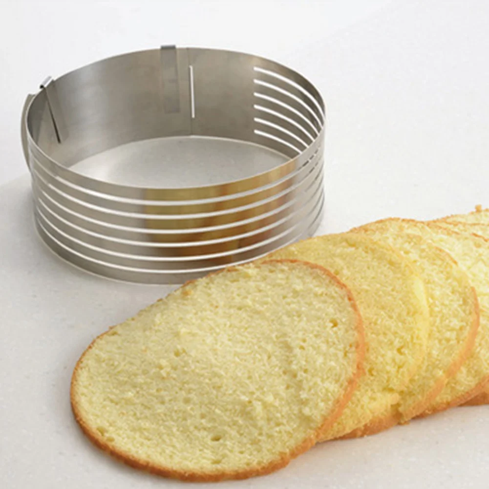 Кольцо кухня слои выпечки Инструмент регулируемый хлеб DIY Slicer Круглая Форма торт