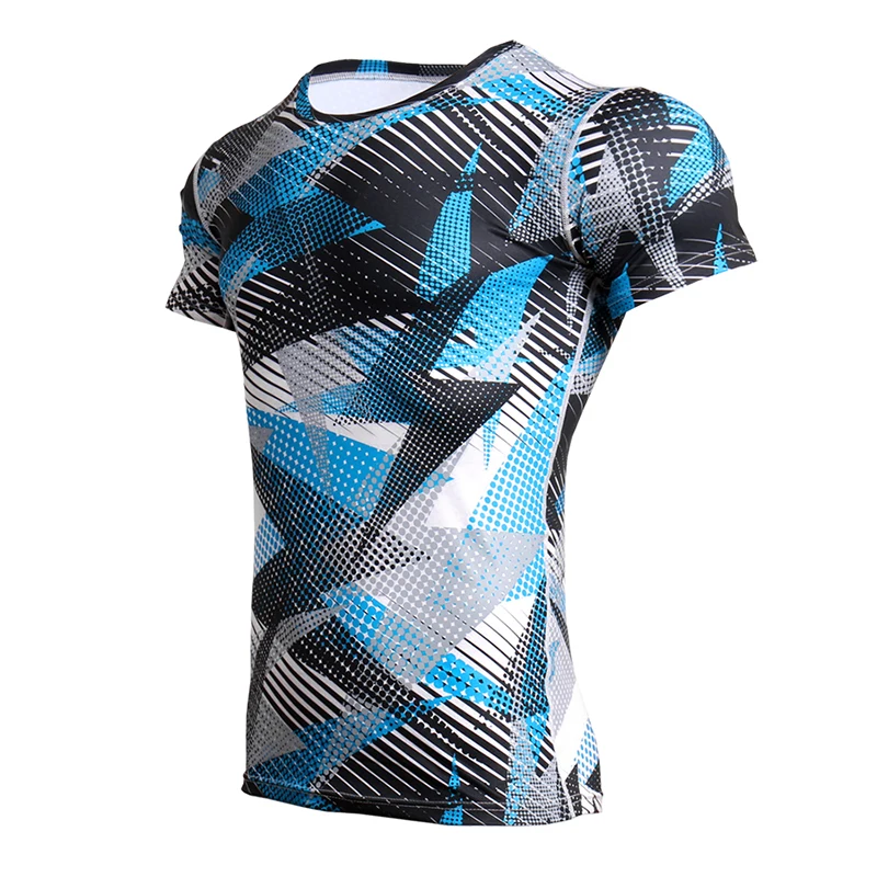 Мужская спортивная футболка для занятий фитнесом и бодибилдингом