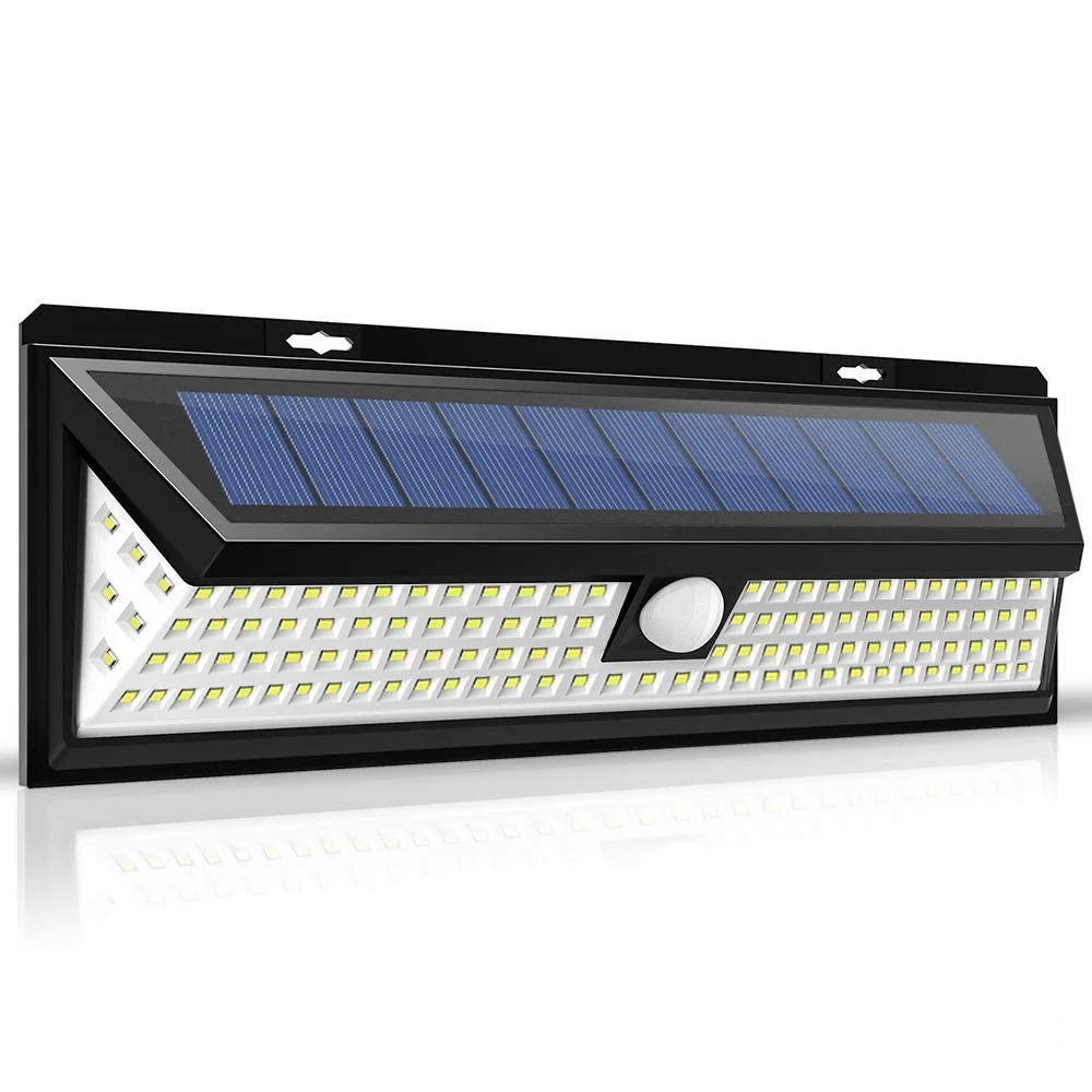 118 LED 1000LM водонепроницаемый PIR датчик движения Солнечный садовый свет наружная