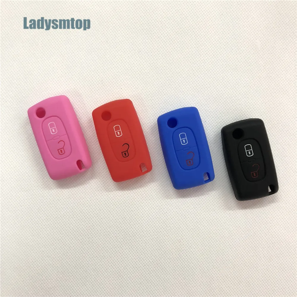 Ladysmtop силиконовые ключи чехол протектор для Peugeot 206 207 307 308 407 408 508 3008 607 RCZ Citroen C2 C3 C4