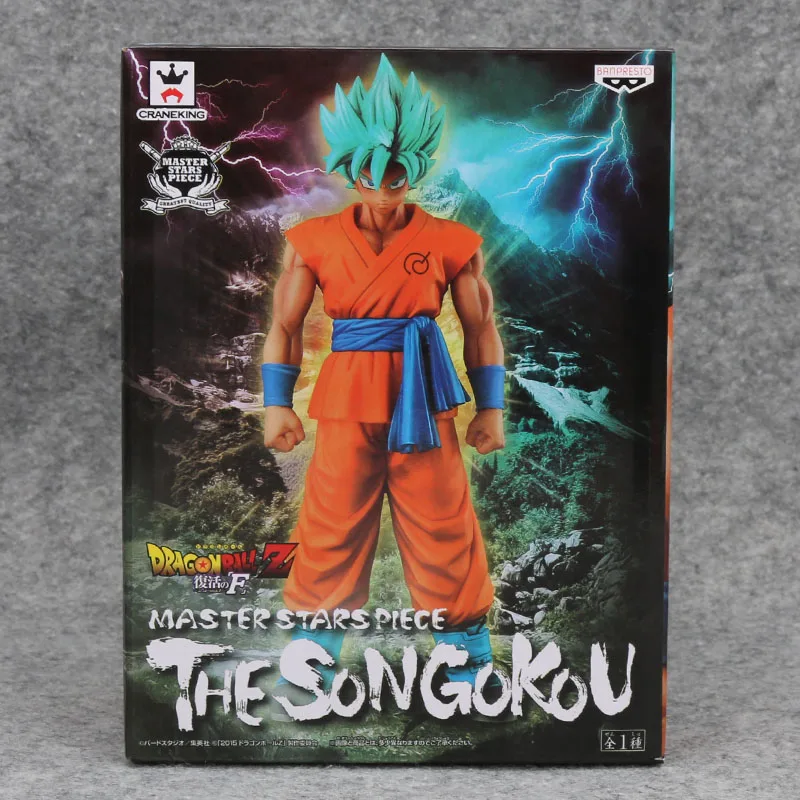 blue goku box MSP Dragon Ball Z Goku фигурка игрушка Супер Саян Бог красный синий волос Сон Гоку аниме «драгонболл» Коллекционная модель игрушки куклы figuas - Цвет: blue goku box
