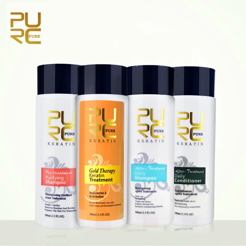 4 шт. бразильский Кератиновый лечебный шампунь для волос|Уход за волосами и кожей