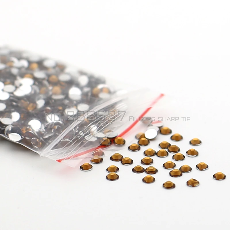 3 мм 1000 шт Новый желтый коричневый декоративный алмаз 14 сторонний полимер круглый