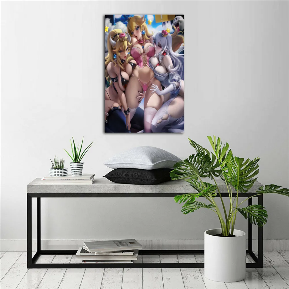 Трусики Bowsette 1P картины печать на холсте HD Абстрактная Картина офисная настенная