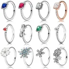 Классический серебристый цвет кольца с сердечком цветок Маргаритка Кристалл Свадебные и вечерние кольца для женщин ювелирные изделия