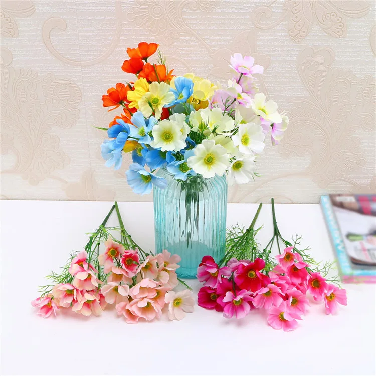 Artificial Flowers Coreopsis Bouquet Silk For Wedding Home Party Decoration Festival Decor Fake | Дом и сад