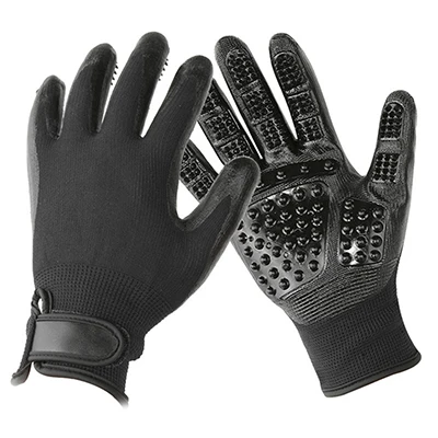 1 pair 1 пара силиконовых перчаток для ухода за домашними животными собачья кошачья шерсть щетка для чистки щетка для душа расческа для ванной собаки массажные перчатки для домашних животных аксессуары для собак - Цвет: 1 pair
